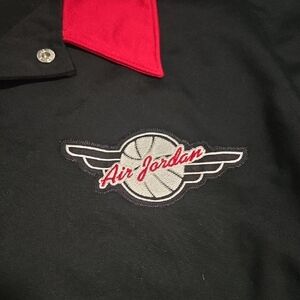 Jordan Black and Red Polo with White Logo